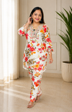 Floral Printed Rayon Cord Set