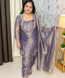 Lavender Crushed Fabric suit