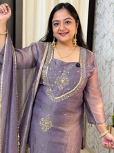 Lavender Crushed Fabric suit